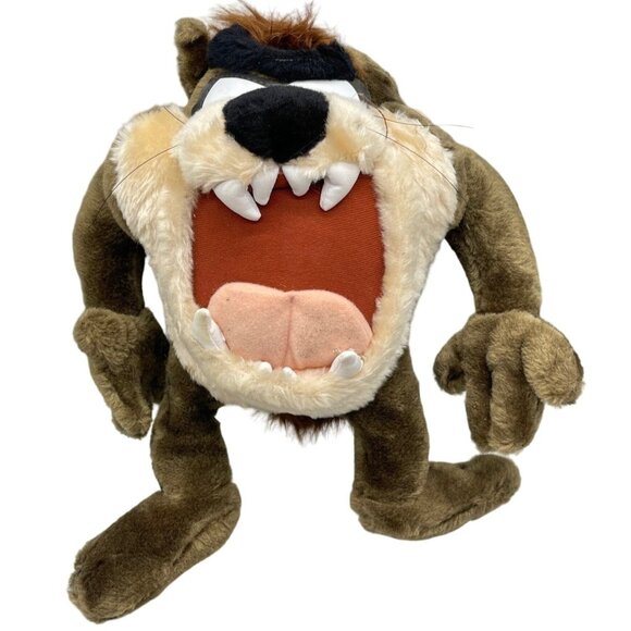 Looney tunes Tasmanian devil plush animal 15x11" brown 1997 warner bros READ - Picture 1 of 9